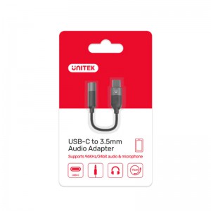 UNITEK USB-C 轉 3.5mm 立體聲音訊轉接器